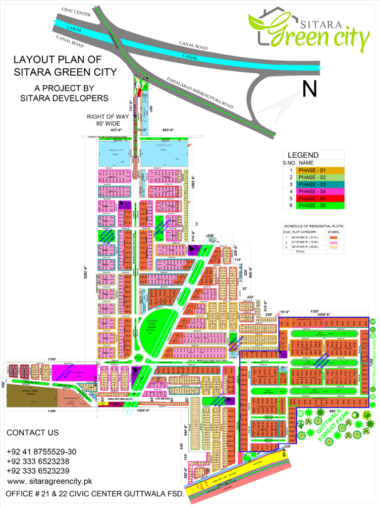 Project Map Sitara Green City Faisalabad Prime Location Plot For Sale